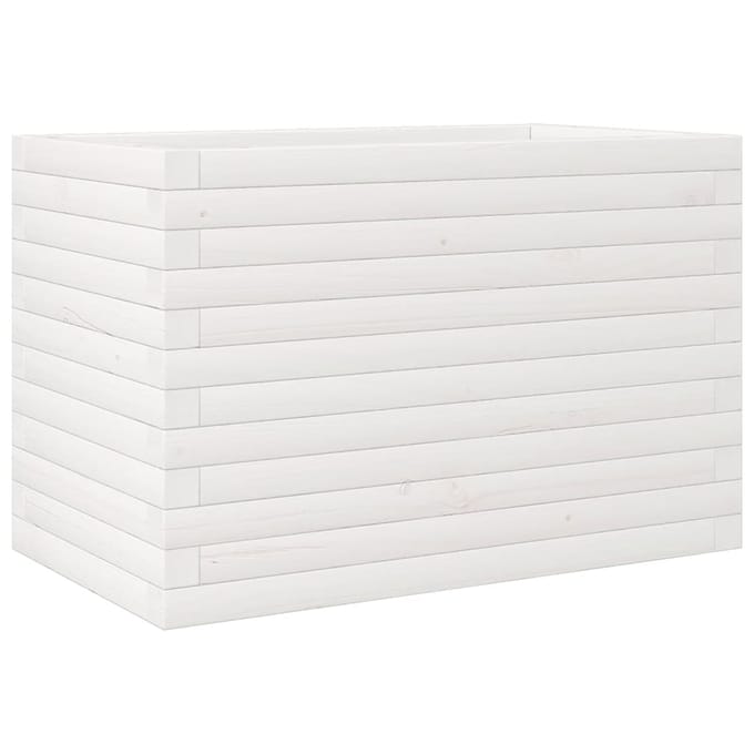 vidaXL - Plantenbak - 70x40x45,5 - cm - massief - grenenhout - wit