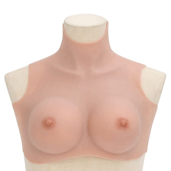 vidaXL Borstprothese D-cup silicone naturel
