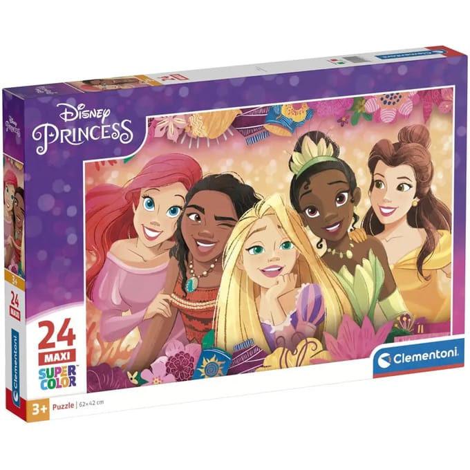 Clementoni - Puzzel - 24 Maxi Stukjes - Disney Princess - Kinderpuzzel - Vanaf 3 jaar