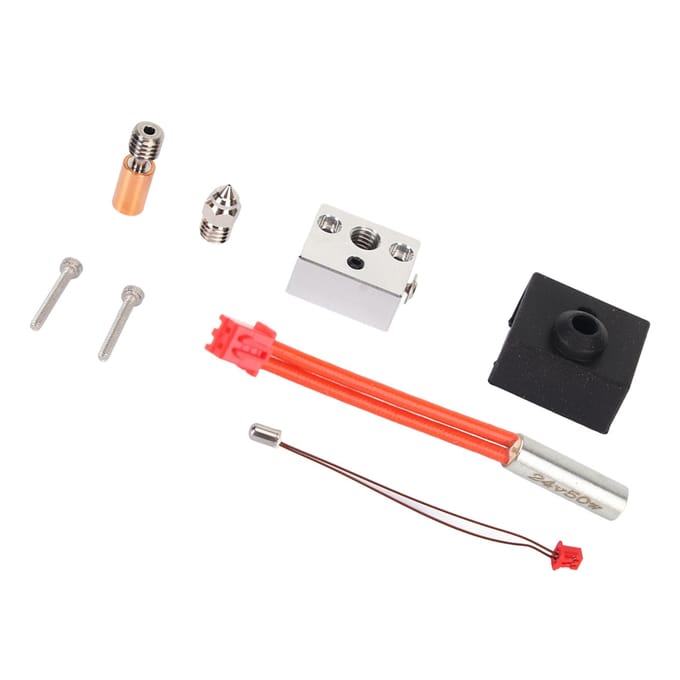 Hot End Extruder Nozzle Kit Hittebestendig Vernikkeld Koper Gecoat Stabiele 3D Printer Extruder Hotend white