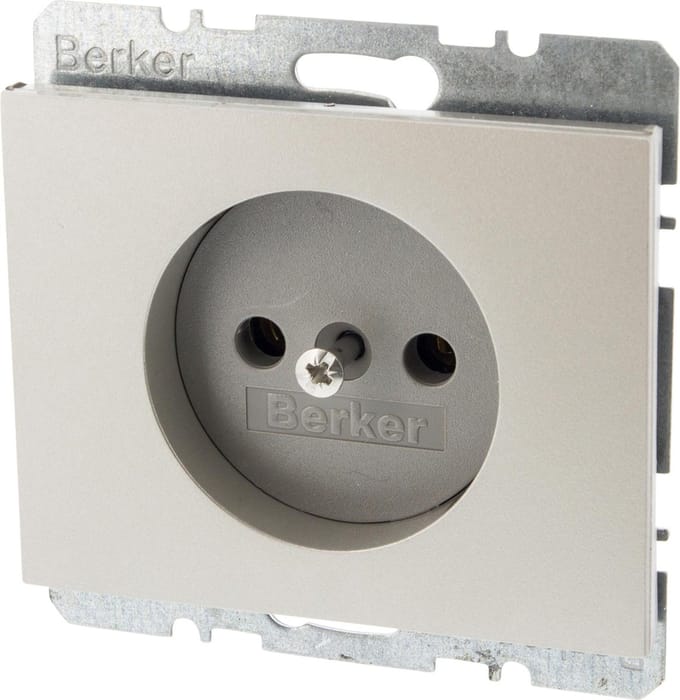 Berker K5 Inbouw Stopcontact - 1-voudig - RVS