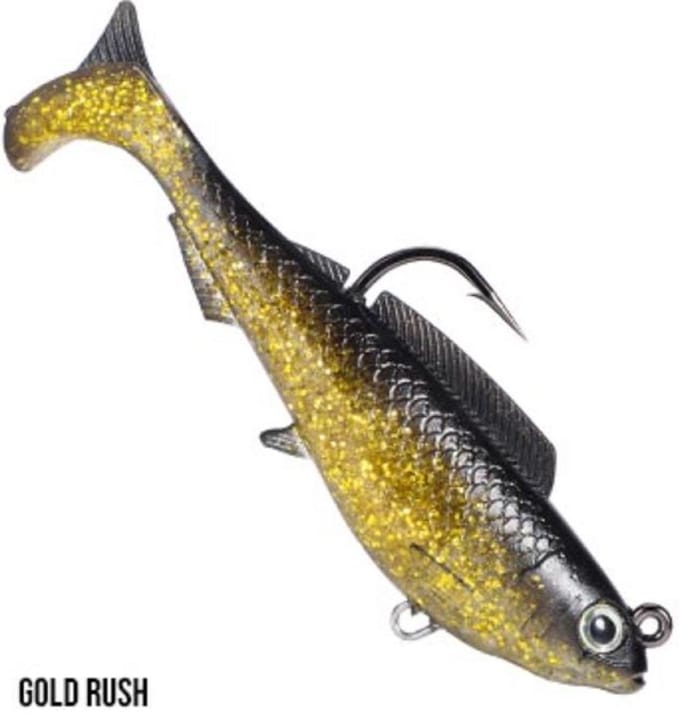 Zman Soft Lure Herculez Swimbait 5 Inch Gold Rush (5193) white