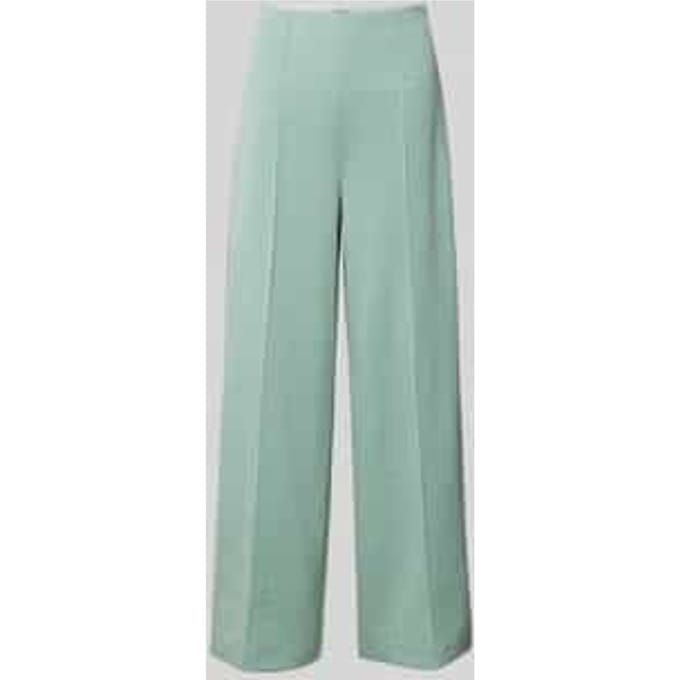 Wide leg stoffen broek met vaste persplooien, model 'KATE'