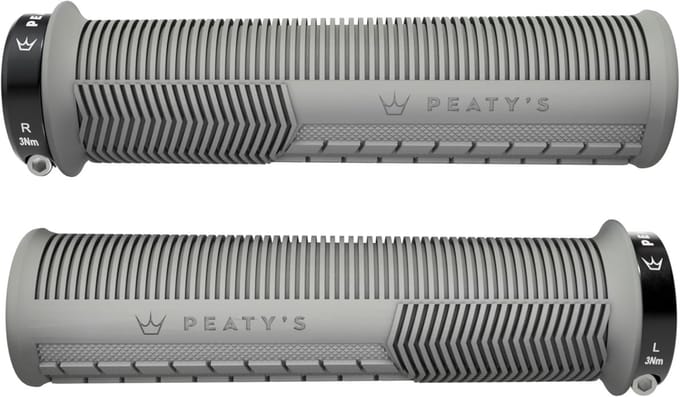 Fiets Handvatten - Ergonomische Stuur - Comfortabel Fietsen - Zig-Zag Duim Pad - Dunne Variant - Grijs