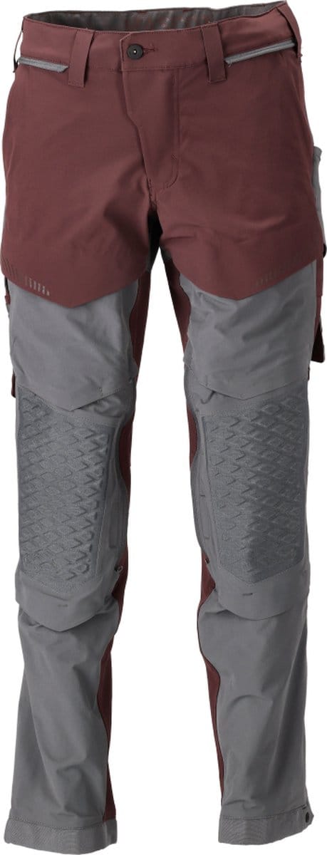 Mascot Customized Broek met kniezakken 22279-605 - bordeaux/steengrijs - C54 - 82