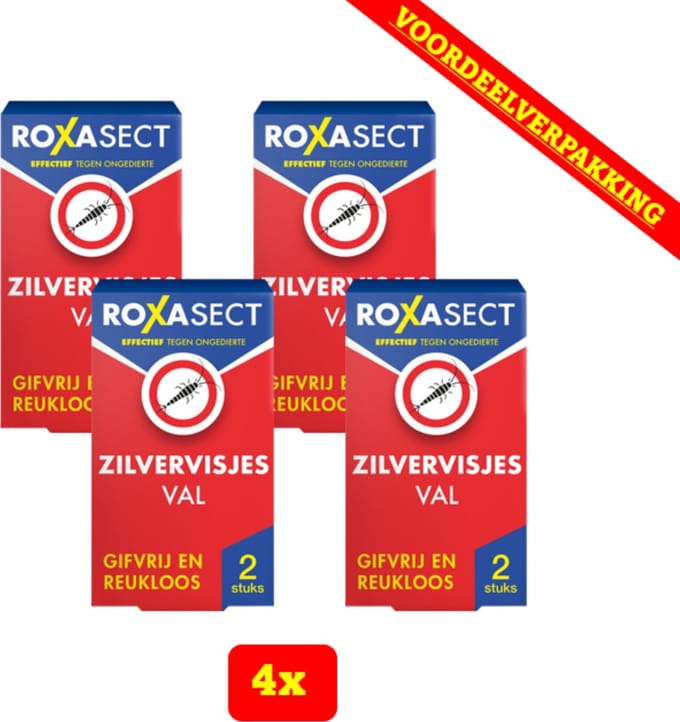 Roxasect Zilvervisjesval - 4x2 stuks voordeelverpakking