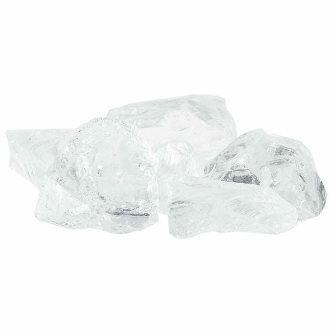 Pierres de Jardin Blanches 12 cm Verre