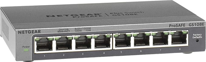 8-poorts Gigabit Ethernet Switch met beheerfunctie