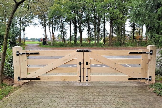 Wovar Verstelbaar Poortbeslag Zwart 60 cm Zwaar | Per stuk