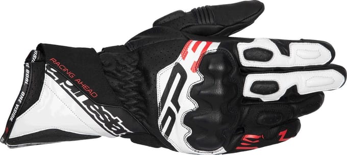 Alpinestars SP-3 Zwart Wit Fluo Rood Handschoenen - Handschoen