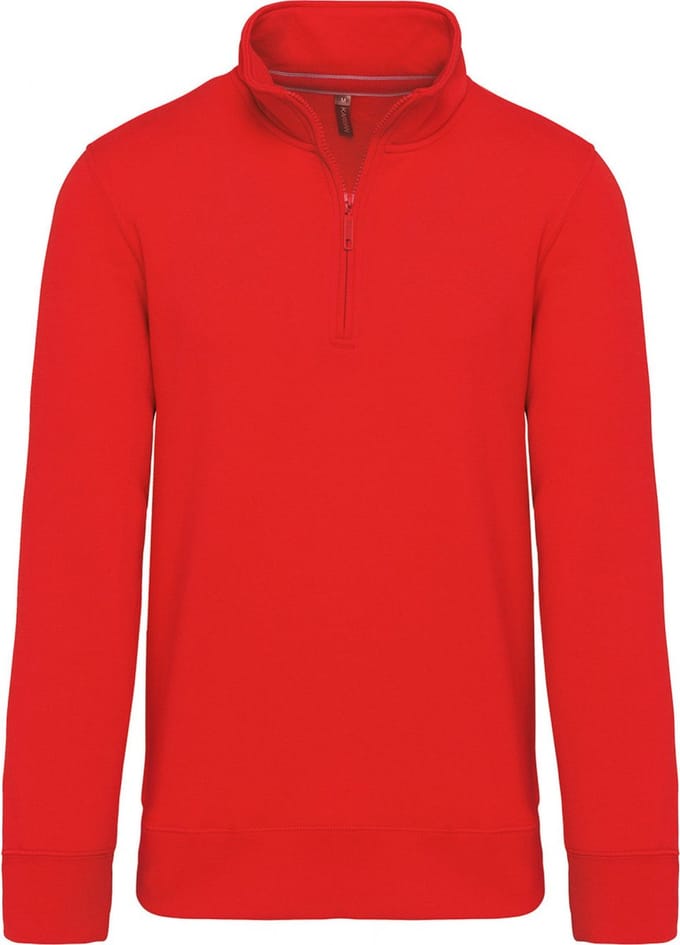 Kariban Sweater met ritshals K487 - Red - L