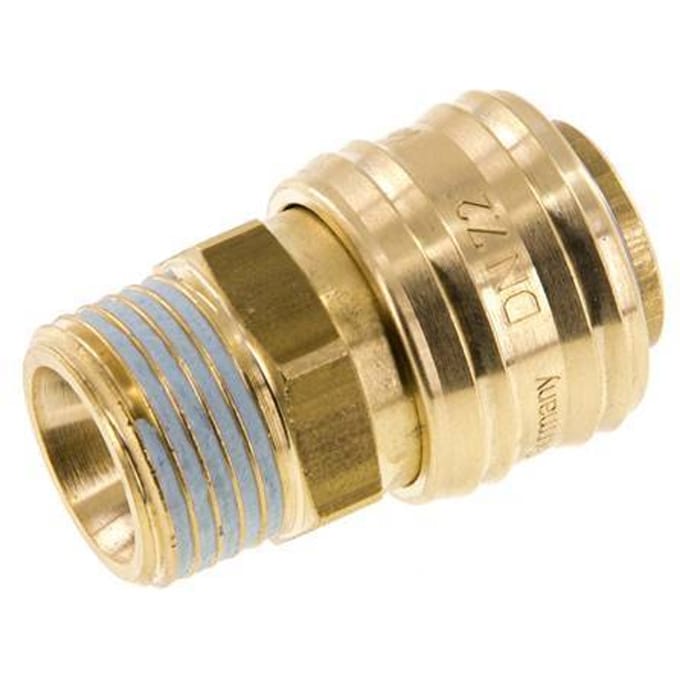 Messing DN 7.2 (Euro) Luchtkoppeling Snelkoppeling G 1/2 inch Buitendraad FKM