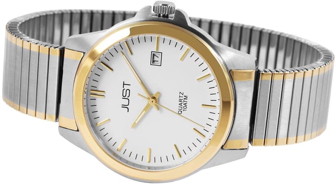 JUST Herenhorloge roestvrij staal Roswin, datumweergave