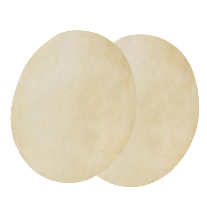 2 stuks Drumvel Schapenhuid Consistente Heldere Klank voor Afrikaanse Bongo Trommel (12,2 inch) beige