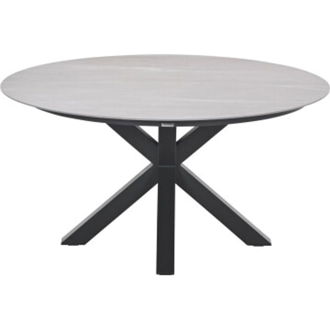 Garden Impressions Lowland tafel Ø150 cm carbon black centostone napoli sand