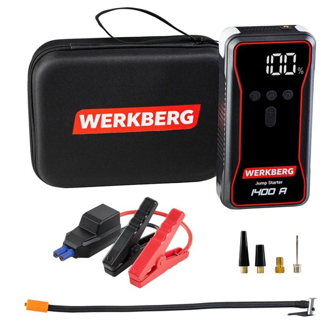Booster de démarrage WERKBERG AL002 700A/1400A 18000mAh compresseur N