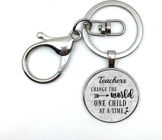 Sleutelhanger juf/meester | Teachers change the World one child at a time