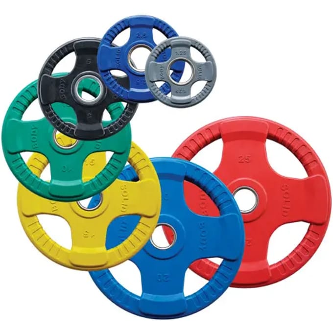 Body-Solid Gekleurde Olympische Rubber Halterschijf - Gewichten - Blauw - 2,5 kg
