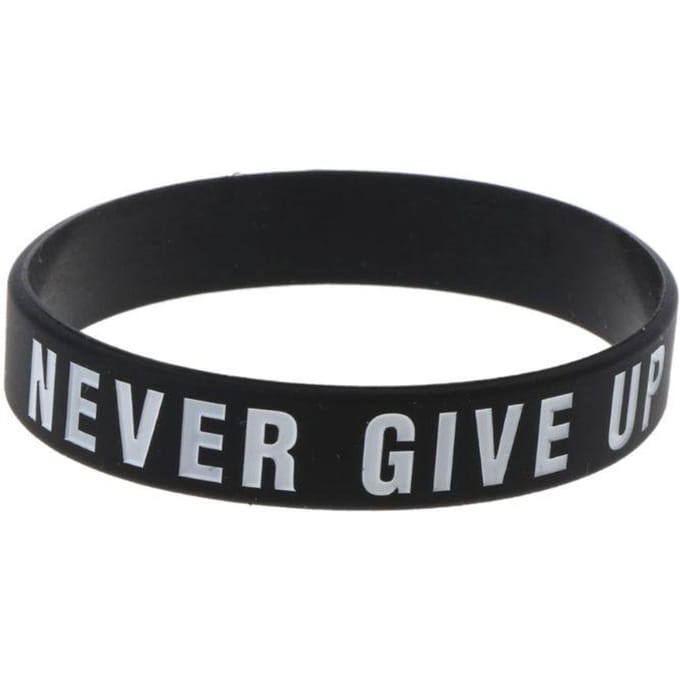 Motiverende armbanden Siliconen rubberen band Elastische inspirerende armbanden cadeau black