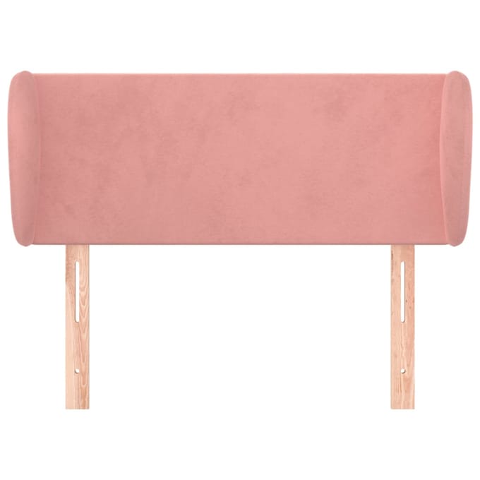 vidaXL - Hoofdbord - met - randen - 93x23x78/88 - cm - fluweel - roze