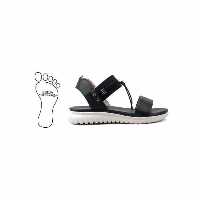 Verstelbare sandalen met brede neus, model H - Lou