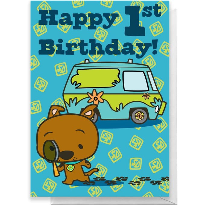 Scooby Doo 1st Birthday Greetings Card - Standard Card