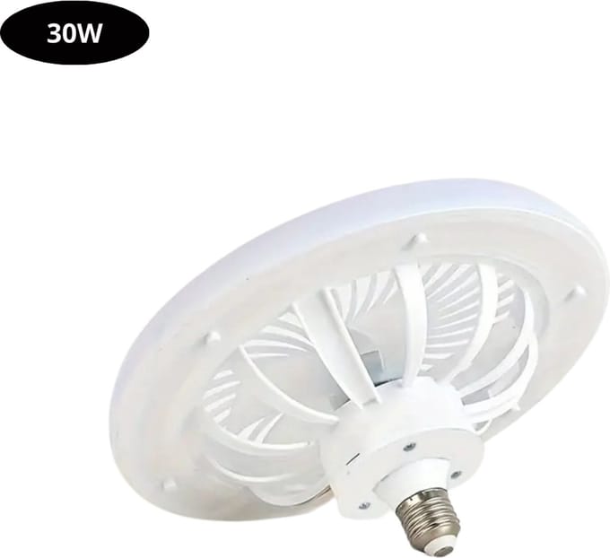 Nivard Plafondventilator - Met Verlichting - Plafond Ventilator - Met Lamp - Plafonniere Met Ventilator - (Met Licht) - Wit - 25cm