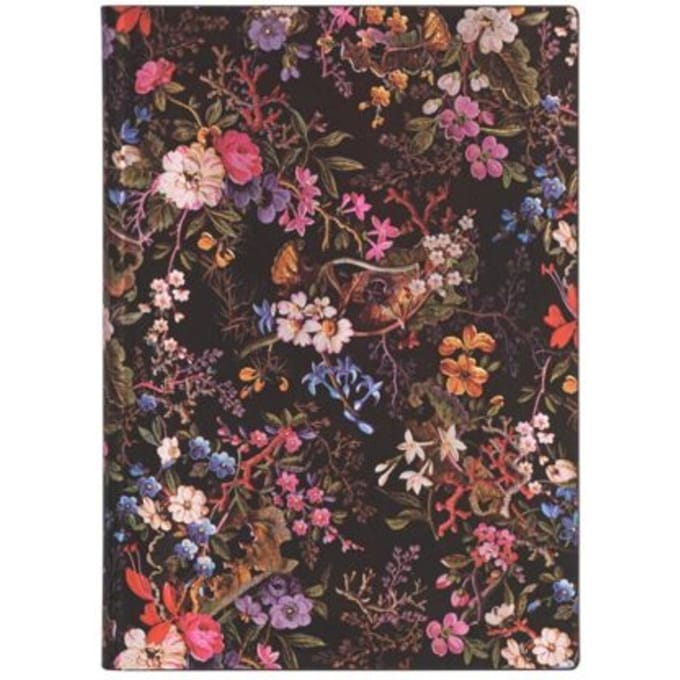 Paperblanks flexis cahier, formaat 13 x 18 cm., uitvoering floralia midi, gelinieerd