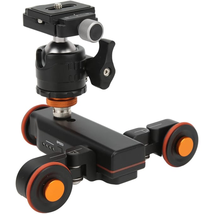 YELANGU L4X Elektrische Autodolly Track Slider met Balhoofd Afstandsbediening Oplaadbaar 3 Snelheden voor Camera black