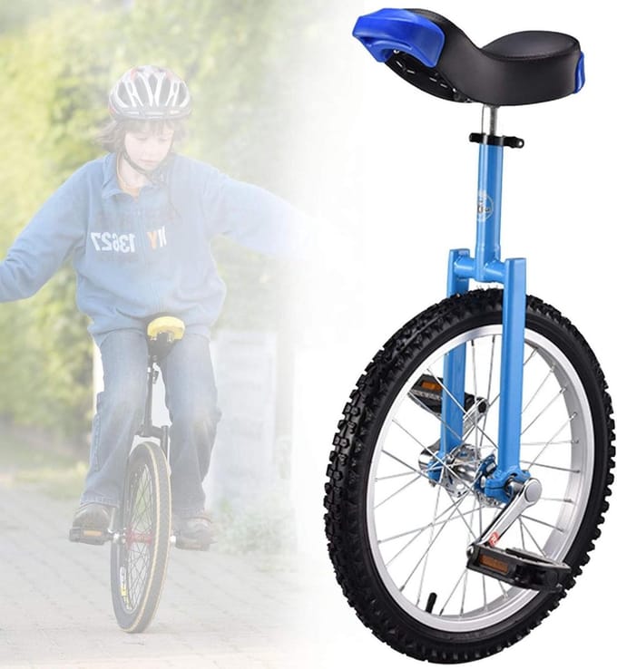 Eenwieler - Loopfiets - Buiten Sport - Bergbanden - 18 inch - Blauw