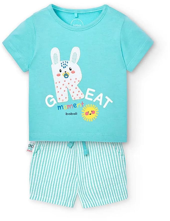 Boboli 118156 Set Groen 3 Months Jongens,Meisjes