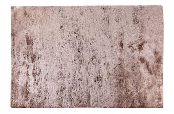 Vente-unique Kleed shaggy DOLCE Taupe met beige weerschijn - polyester - 120*170 cm