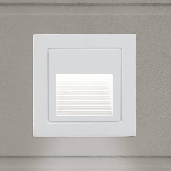 ORION Loro LED wand inbouwlamp, wit, breedte 8,5 cm, aluminium