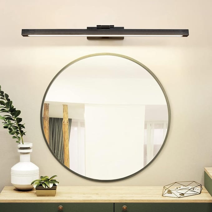 Spiegellamp badkamer - Wandlamp - Spiegelverlichting - Zwart