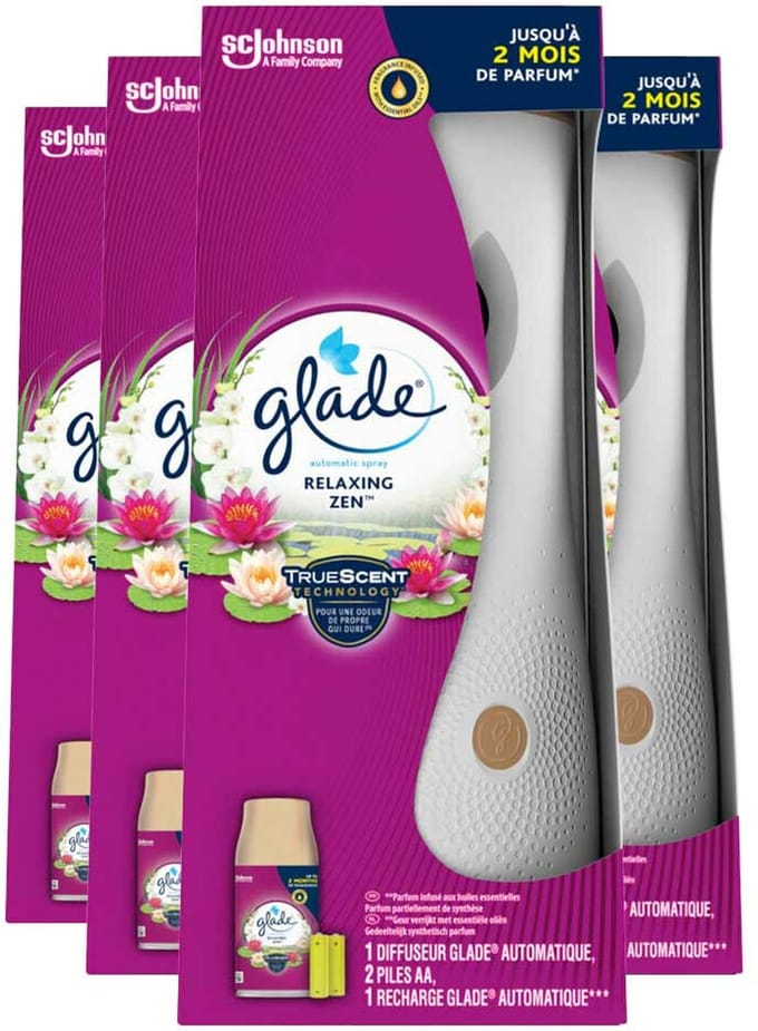 4x Glade Automatic Spray Relaxing Zen 269 ml