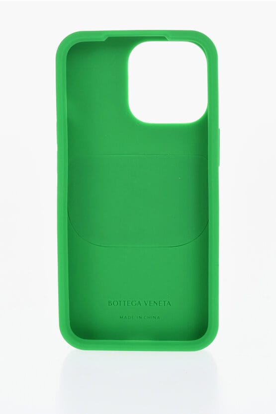 Gevlochten iPhone 13 Pro-hoes met Airpods-houder in groen