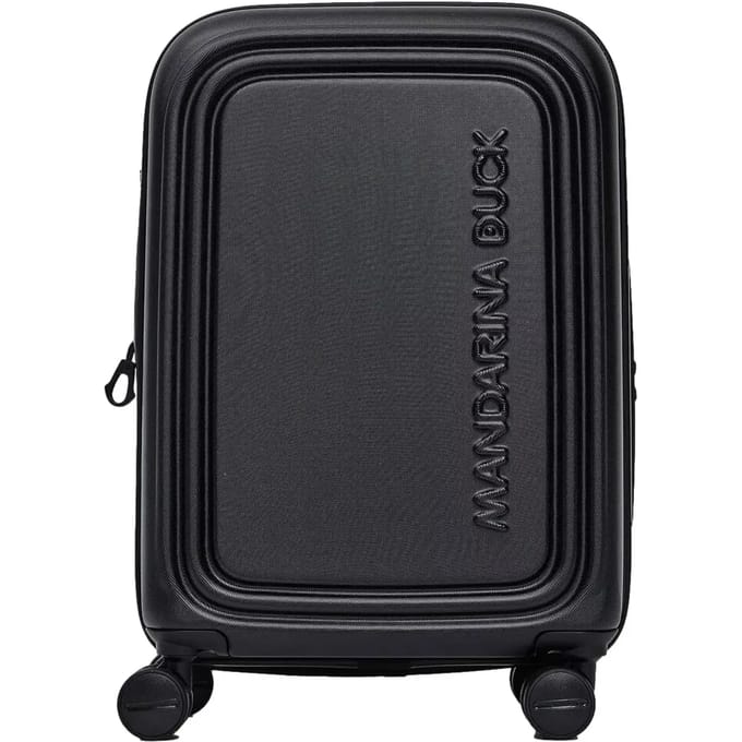 MANDARINA DUCK Logoduck + Expandable Trolley Black Zwart 55cm