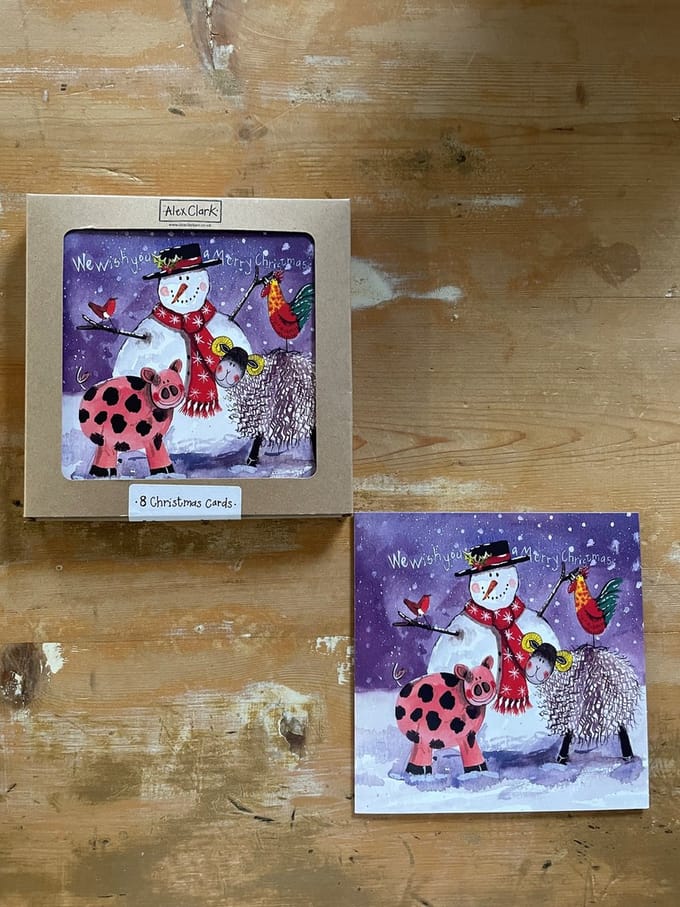 Alex Clark Kerstkaarten Sneeuwpop ~Snowman'