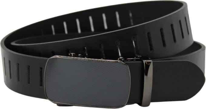 Fana Belts Riem met Kliksysteem Leer - Zwart - Taillemaat 90