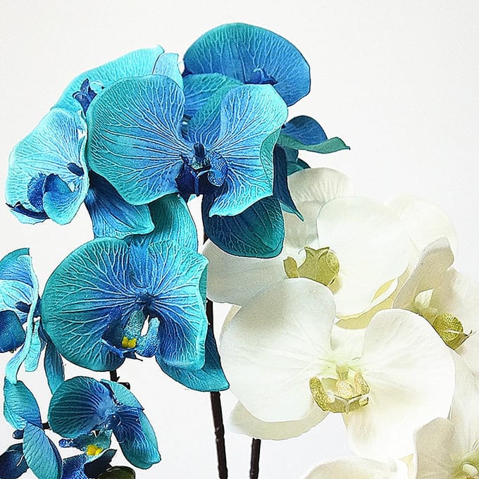 Orchidée Artificielle 10 Têtes Phalaenopsis Fleur de Simulation Fleur Artificielle Fait Main DIY pour la Maison Centres de Table de Centre Commercial Type 2