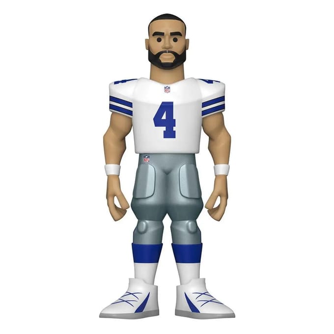 NFL Cowboys Dak Prescott 5  Vinyle Doré Chase Navires 1 sur 6