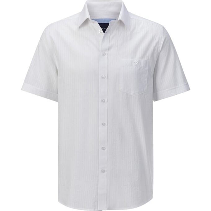Babista herren Overhemd Met Korte Mouwen - 45/46 - wit - Plus Size