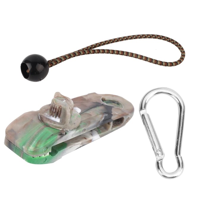 Camouflage Zeilklemmen Heavy Duty Vergrendelende Grip Tentklem voor Windtouw Luifel voor Autohoes Zwembadhoes gray