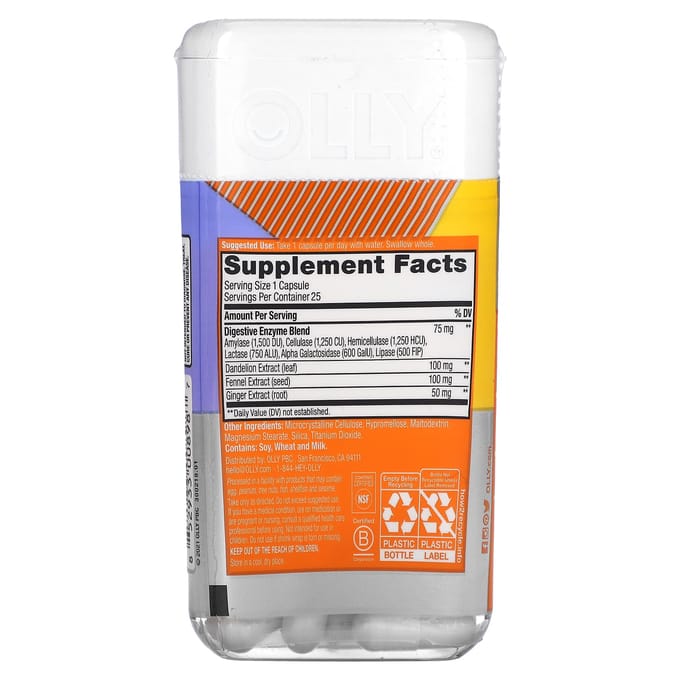 OLLY, Beat the Bloat, 25 capsules
