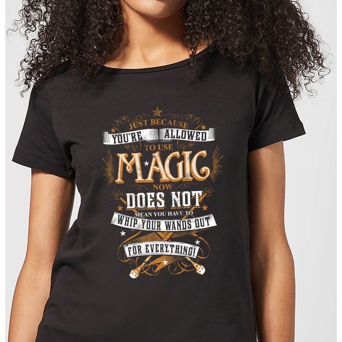 Harry Potter Whip Your Wands Out dames t-shirt - Zwart - M