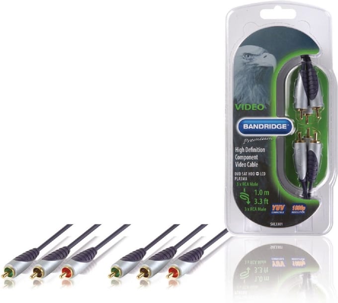 Bandridge SVL3301 component videokabel (YPbPr) 1 m 3 x RCA