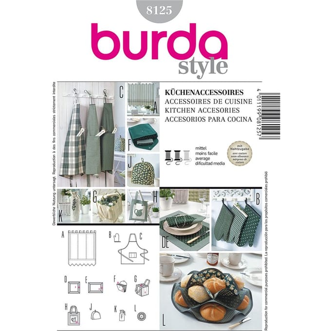 Burda Knippatroon Keukenaccessoires Nr. 8125