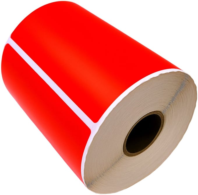 Rillprint etiketrollen voor Zebra printer, 102 x 152 mm, groen