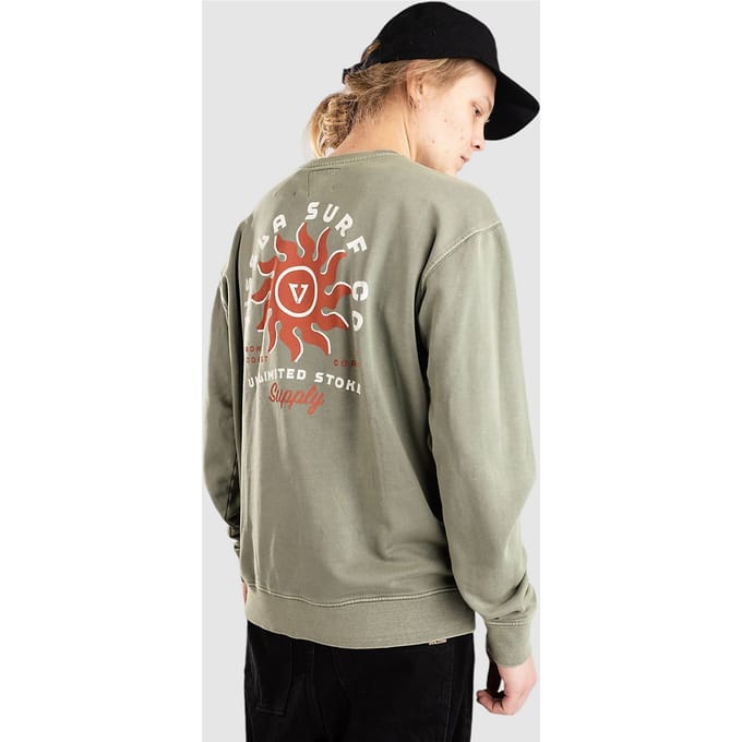 Vissla Spins Crew Fleece Trui groen