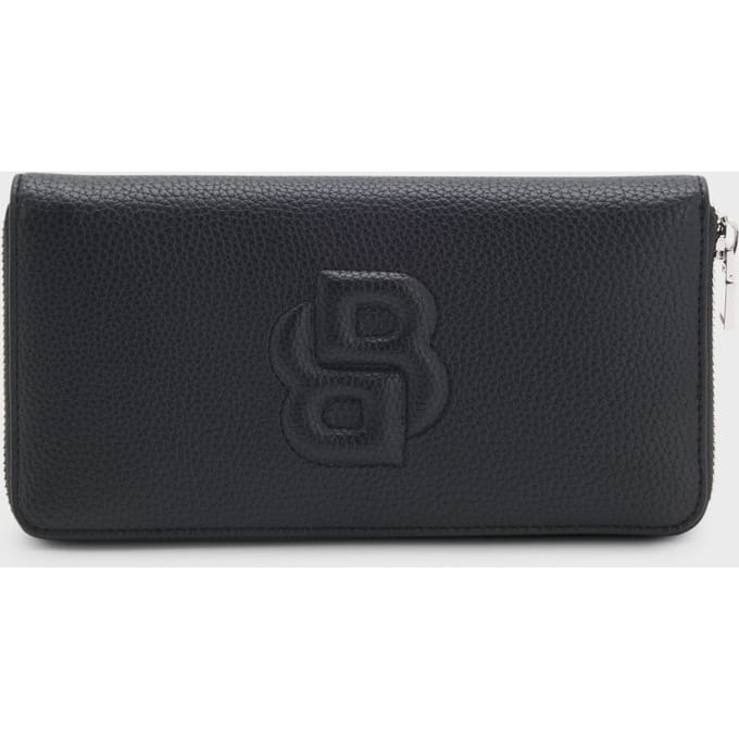 BOSS Portemonnee Anett Ziparound Wallet Black Zwart